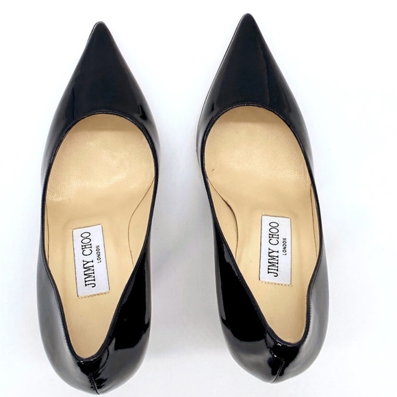 JIMMY CHOO Romy Patent Pointed-Toe 85mm Pumps - Picture 3 of 9